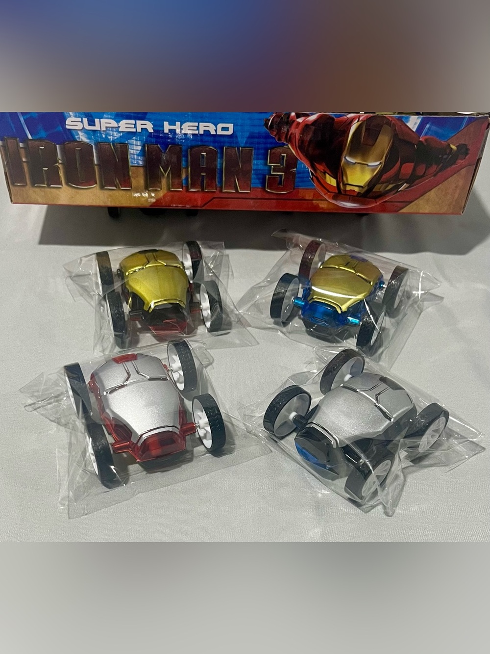 Iron Man Kids Toy Cars - 4 pack Bundle